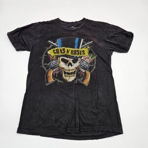 Guns‎ N Roses Skull Guns Roses Black Graphic T Shirt Bravado Size S